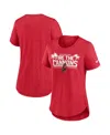 Nike Women's  Heather Red Tampa Bay Buccaneers Local Fashion Tri-blend T-shirt In Heather Red