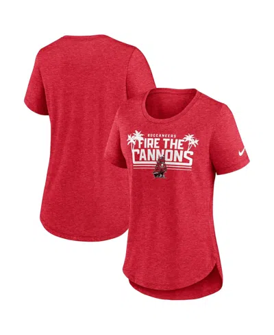 Nike Women's  Heather Red Tampa Bay Buccaneers Local Fashion Tri-blend T-shirt