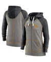 Nike Women's  Heathered Charcoal And Heathered Black Pittsburgh Pirates Split Wordmark Gym Vintage-li In Heathered Charcoal,heathered Black