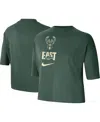 Nike Women's  Hunter Green Milwaukee Bucks Essential Boxy T-shirt In Hunter Green