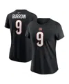 Nike Women's  Joe Burrow Black Cincinnati Bengals Player Name And Number T-shirt In Black