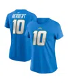 Nike Women's  Justin Herbert Powder Blue Los Angeles Chargers Player Name And Number T-shirt In Powder Blue