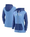 Nike Women's  Light Blue Kansas City Royals Full Zip Hoodie In Light Blue