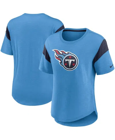 Nike Women's  Light Blue Tennessee Titans Primary Logo Fashion Top