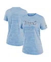 Nike Women's  Light Blue Tennessee Titans Sideline Velocity Performance T-shirt In Light Blue