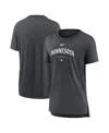 Nike Women's  Heather Charcoal Kansas City Royals Authentic Collection Early Work Tri-blend T-shirt In Charcoal