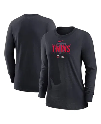 Nike Women's  Navy Cleveland Guardians Authentic Collection Legend Performance Long Sleeve T-shirt