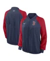 Nike Women's  Navy Boston Red Sox Authentic Collection Team Raglan Performance Full-zip Jacket In Navy