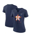 Nike Women's  Navy Houston Astros Pure Pride Boxy Performance Notch Neck T-shirt In Navy