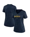 Nike Women's  Navy Milwaukee Brewers Authentic Collection Velocity Practice Performance V-neck T-shir In Navy