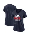 Nike Women's  Navy New England Patriots Hometown Collection Tri-blend V-neck T-shirt In Navy