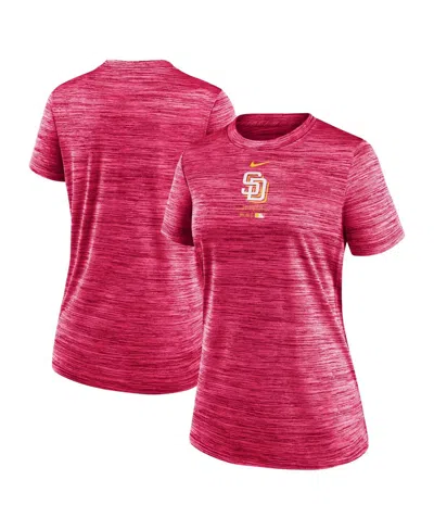 Nike Women's  Pink San Diego Padres City Connect Practice Velocity Performance T-shirt