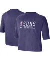 Nike Women's  Purple Phoenix Suns Allover Nba Logo Boxy T-shirt In Purple