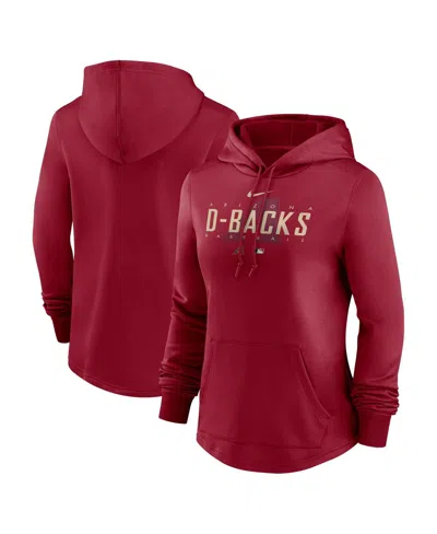 Nike Women's  Red Arizona Diamondbacks Authentic Collection Pregame Performance Pullover Hoodie
