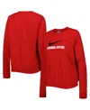 Nike Women's  Red Canada Soccer Lockup Varsity Raglan Pullover Sweatshirt In Red