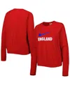 Nike Women's  Red England National Team Lockup Varsity Raglan Pullover Sweatshirt In Red