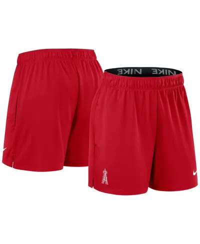 Nike Women's  Red Los Angeles Angels Authentic Collection Knit Shorts