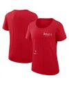 Nike Women's  Red Los Angeles Angels Authentic Collection Performance Scoop Neck T-shirt In Red