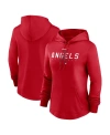 Nike Women's  Red Los Angeles Angels Authentic Collection Pregame Performance Pullover Hoodie In Red