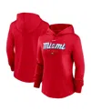 Nike Women's  Red Miami Marlins City Connect Pregame Performance Pullover Hoodie In Red