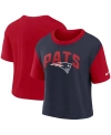 Nike Women's  Red, Navy New England Patriots High Hip Fashion T-shirt In Red,navy