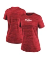 NIKE WOMEN'S NIKE RED PHILADELPHIA PHILLIES AUTHENTIC COLLECTION VELOCITY PERFORMANCE T-SHIRT