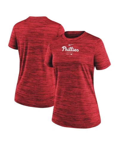 Nike Women's  Red Philadelphia Phillies Authentic Collection Velocity Performance T-shirt