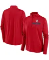 Nike Women's  Red St. Louis Cardinals Primetime Local Touch Pacer Quarter-zip Top In Red