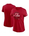 Nike Women's  Red Tampa Bay Buccaneers 2023 Nfc South Division Champions Locker Room Trophy Collectio In Red