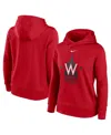 Nike Women's  Red Washington Nationals Alternate Logo Performance Pullover Hoodie In Red