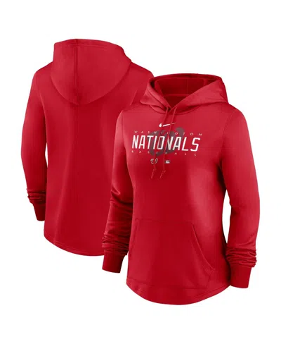 Nike Women's  Red Washington Nationals Authentic Collection Pregame Performance Pullover Hoodie