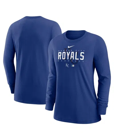 Nike Women's Royal Duke Blue Devils Primetime University Boxy Long Sleeve T-shirt
