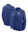 NIKE WOMEN'S NIKE ROYAL KANSAS CITY ROYALS AUTHENTIC COLLECTION TEAM RAGLAN PERFORMANCE FULL-ZIP JACKET