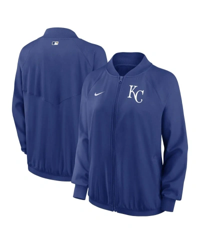 Nike Women's  Royal Kansas City Royals Authentic Collection Team Raglan Performance Full-zip Jacket