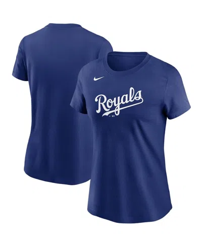 NIKE WOMEN'S NIKE ROYAL KANSAS CITY ROYALS WORDMARK T-SHIRT