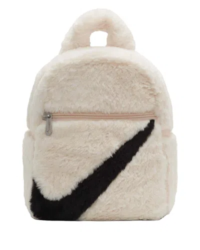 Pre-owned Nike Women's  Sportswear Futura 365 Faux Fur Mini Backpack (6l) In Guava Ice/black