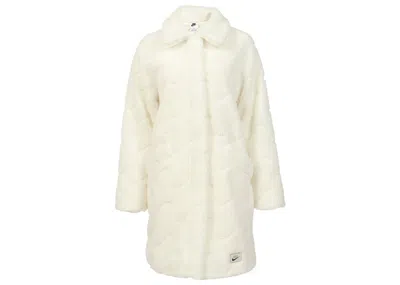 Pre-owned Nike Women's  Sportswear Icon Clash Long Jacket In Cream/white