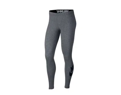 Nike Women's  Sportswear Leg-a-see Logo Grey/black Leggings Ah2010-091 In Gray