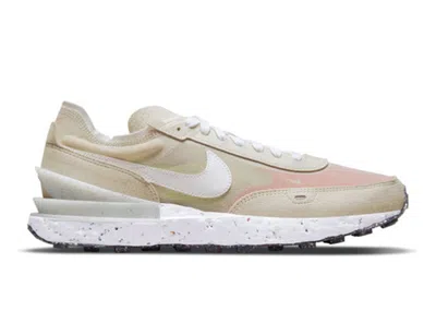 Pre-owned Nike Women's  Waffle One Crater Se White Sneakers In Cream Ii/orange/black In Multi