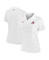 Nike Women's  White Atlanta Braves Authentic Collection Victory Performance Polo Shirt In White