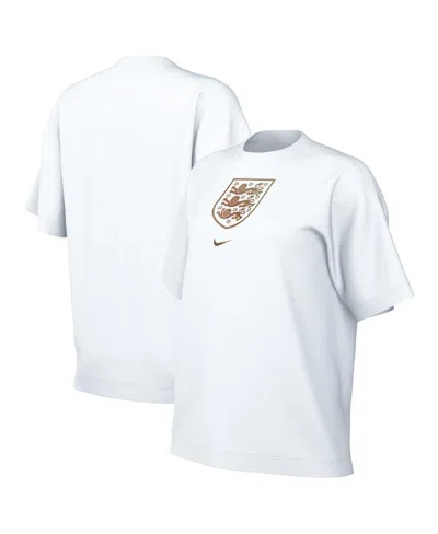 Nike Women's  White England Women's National Team Crest Tri-blend T-shirt