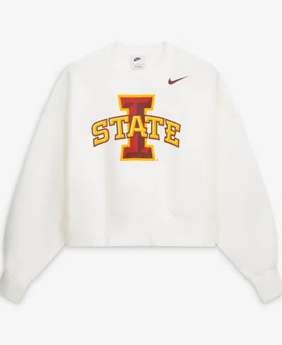 Nike Women's  White Iowa State Cyclones Phoenix Fleece Pullover Sweatshirt