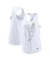 Nike Women's  White Los Angeles Rams Tri-blend Scoop Neck Racerback Tank Top In White