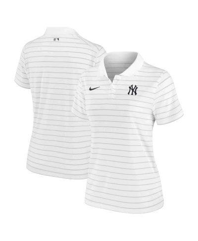 Nike Women's  White New York Yankees Authentic Collection Victory Performance Polo Shirt