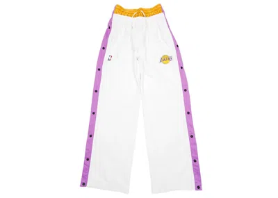 Pre-owned Nike Women's  X Ambush Nba Collection Lakers Tearaway Pants In White/purple/gold