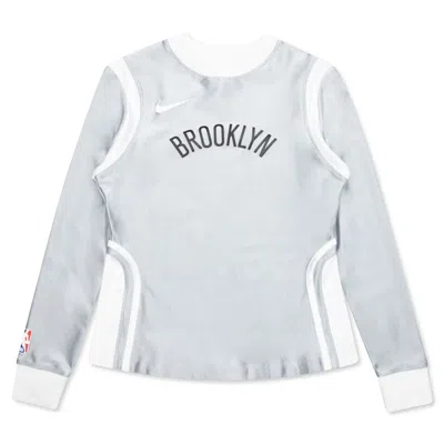 Pre-owned Nike Women's  X Ambush Nba Collection Nets Shirt In Grey/white/black