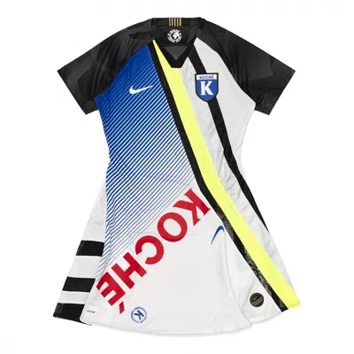 Pre-owned Nike Women's  X Koche Jersey Dress In White/black