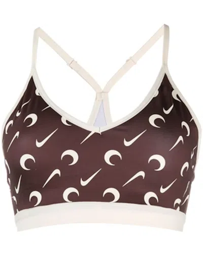 Pre-owned Nike Women's  X Marine Serre Sports Bra In Brown