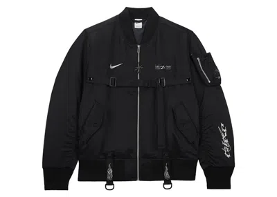 Pre-owned Nike Women's  X Megan Thee Stallion Bomber Jacket In Black