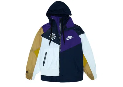 Pre-owned Nike Women's  X Sacai Hooded Anorak In Jacket Obsidian/court Purple